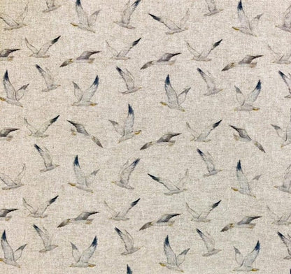 Coastal Seagulls Tablecloth , Linen Look Tablecloth , Round Tablecloth , Oval Tablecloth , Rectange Tablecloth