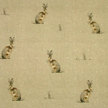 Hartley Hare Tablecloth , Beige Natural Easter Tablecloth , Round Tablecloth , Square Tablecloth , Rectangle Square Tablecloth UK