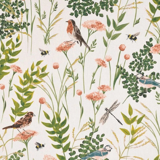 Gardenia Blush Garden Birds Dragonfly Bee Tablecloth , Round Tablecloth , Square Tablecloth , Rectangle Square Tablecloth UK