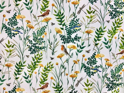 Gardenia Summer Garden Birds Dragonfly Bee Tablecloth , Round Tablecloth , Square Tablecloth , Rectangle Square Tablecloth UK