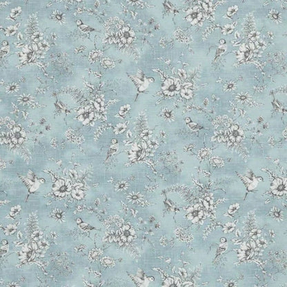 Finch Toile Bird Floral Flowers Tablecloth , Toile Tablecloth , Round Tablecloth , Square Tablecloth , Rectangle Square Tablecloth UK