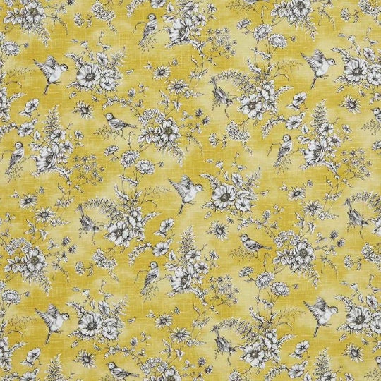 Finch Toile Bird Floral Flowers Tablecloth , Toile Tablecloth , Round Tablecloth , Square Tablecloth , Rectangle Square Tablecloth UK