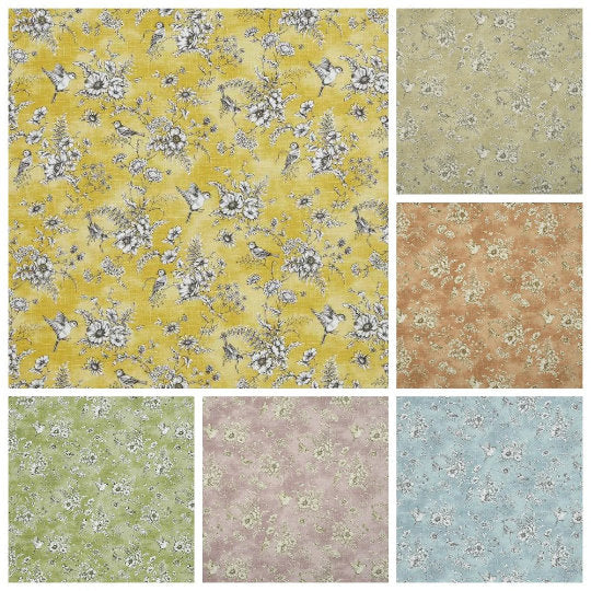 Finch Toile Bird Floral Flowers Tablecloth , Toile Tablecloth , Round Tablecloth , Square Tablecloth , Rectangle Square Tablecloth UK