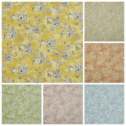 Finch Toile Bird Floral Flowers Tablecloth , Toile Tablecloth , Round Tablecloth , Square Tablecloth , Rectangle Square Tablecloth UK