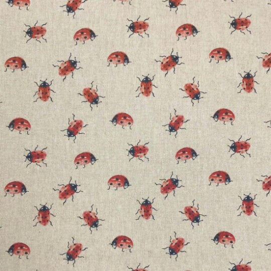 Ladybirds Tablecloth , Linen Look Tablecloth , Round Tablecloth , Oval Tablecloth
