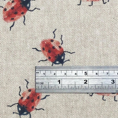 Ladybirds Tablecloth , Linen Look Tablecloth , Round Tablecloth , Oval Tablecloth