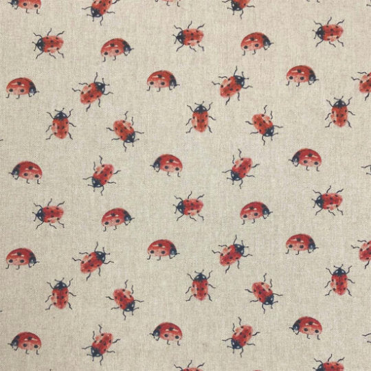 Ladybirds Tablecloth , Linen Look Tablecloth , Round Tablecloth , Oval Tablecloth