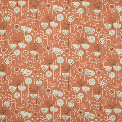 Scandi Floral Oval Tablecloth , Orange Flowers Tablecloth , Oval Tablecloth , Rectangle Tablecloth