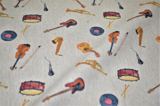 Musical Instruments Tablecloth , Round Tablecloth , Oval Tablecloth , Rectangle Tablecloth