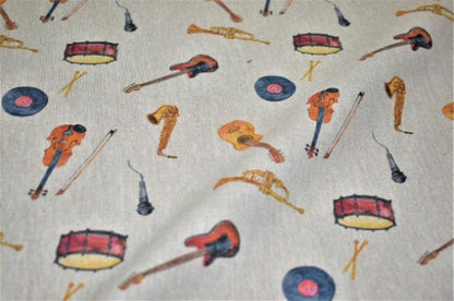 Musical Instruments Tablecloth , Round Tablecloth , Oval Tablecloth , Rectangle Tablecloth