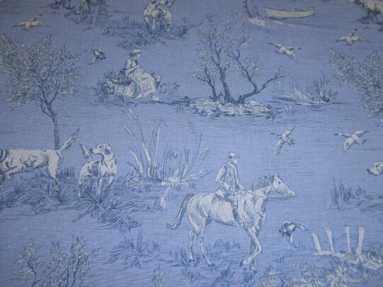 Toile Countryside Tablecloth , Tablecloth Toile De Jouy , Vintage Tablecloth , Country Life Tablecloth , Tablecloth UK