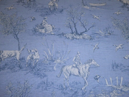 Toile Countryside Tablecloth , Tablecloth Toile De Jouy , Vintage Tablecloth , Country Life Tablecloth , Tablecloth UK