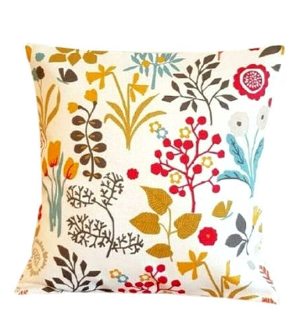 Frida Spice Orange Red Green Blue Floral Cushion Cover , Throw Pillow , Scatter Cushions , Cushion Cover UK