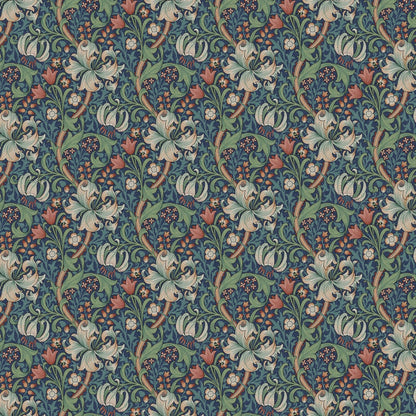 William Morris Golden Lily Tablecloth, Handmade Floral Cotton Tablecloth, UK Made