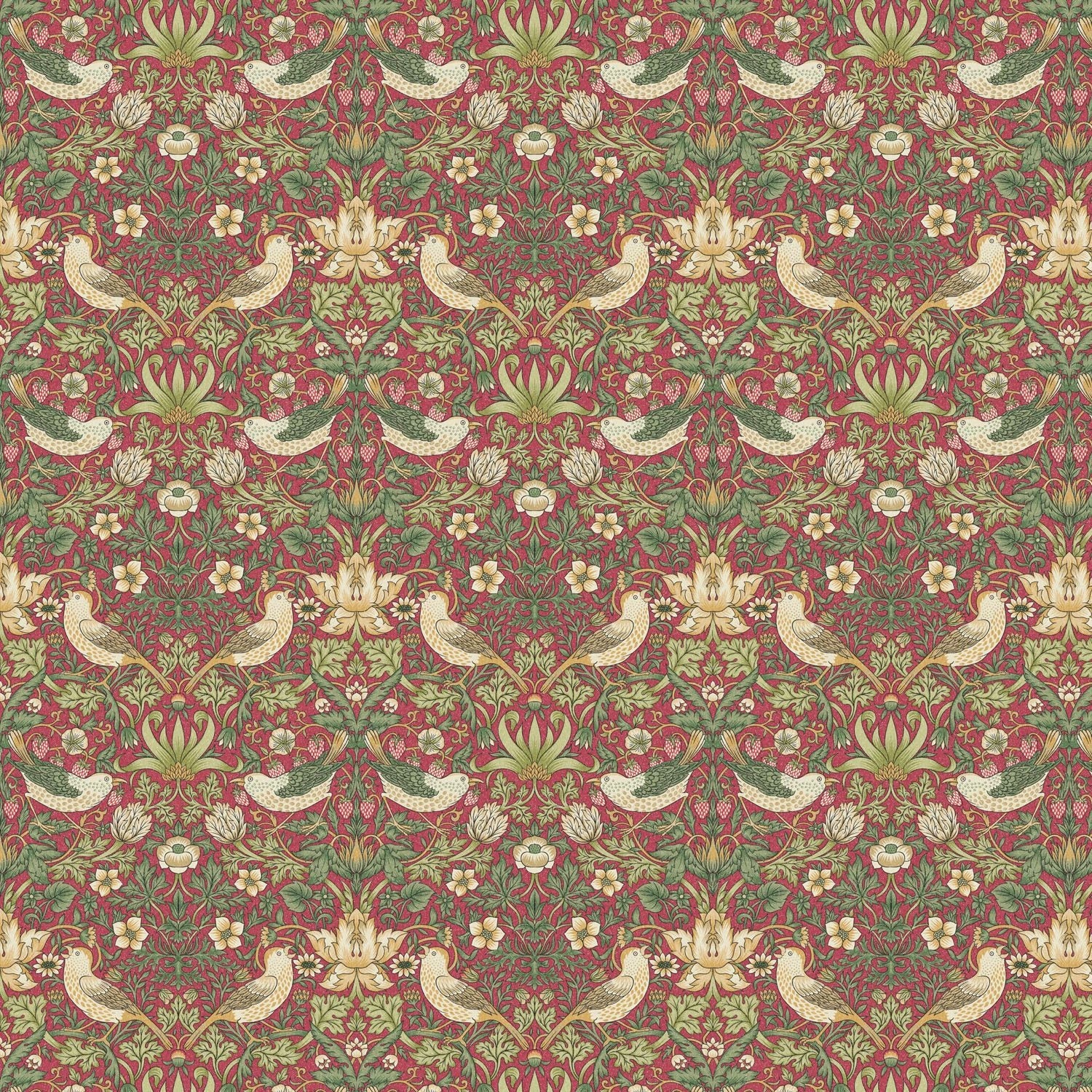 Round William Morris Tablecloth Strawberry Thief Navy , Floral Birds Tablecloth , Round Tablecloth , Square Tablecloth , Tablecloth UK