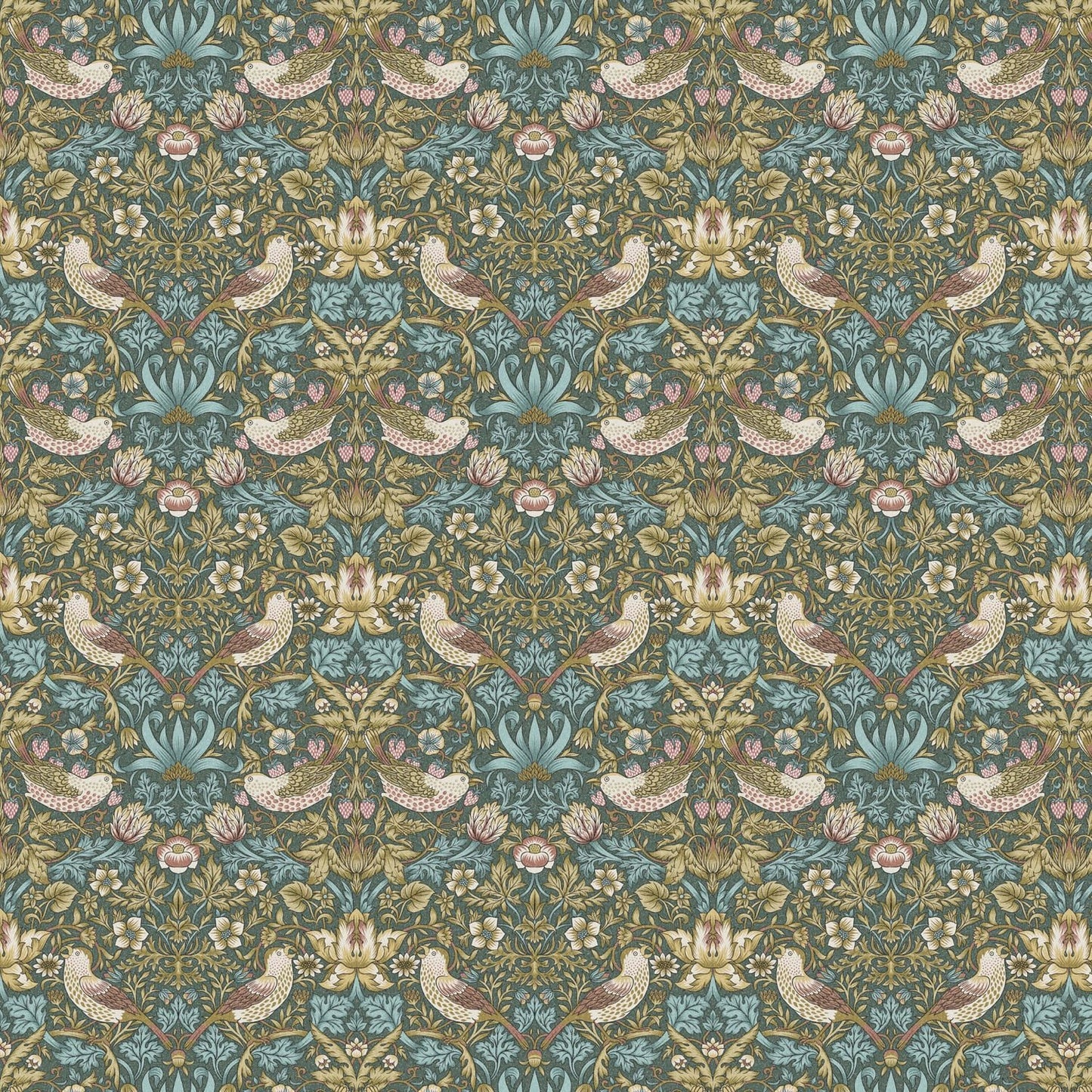 William Morris Strawberry Thief Tablecloth , Floral Birds Tablecloth , Round Tablecloth , Square Tablecloth , Tablecloth UK