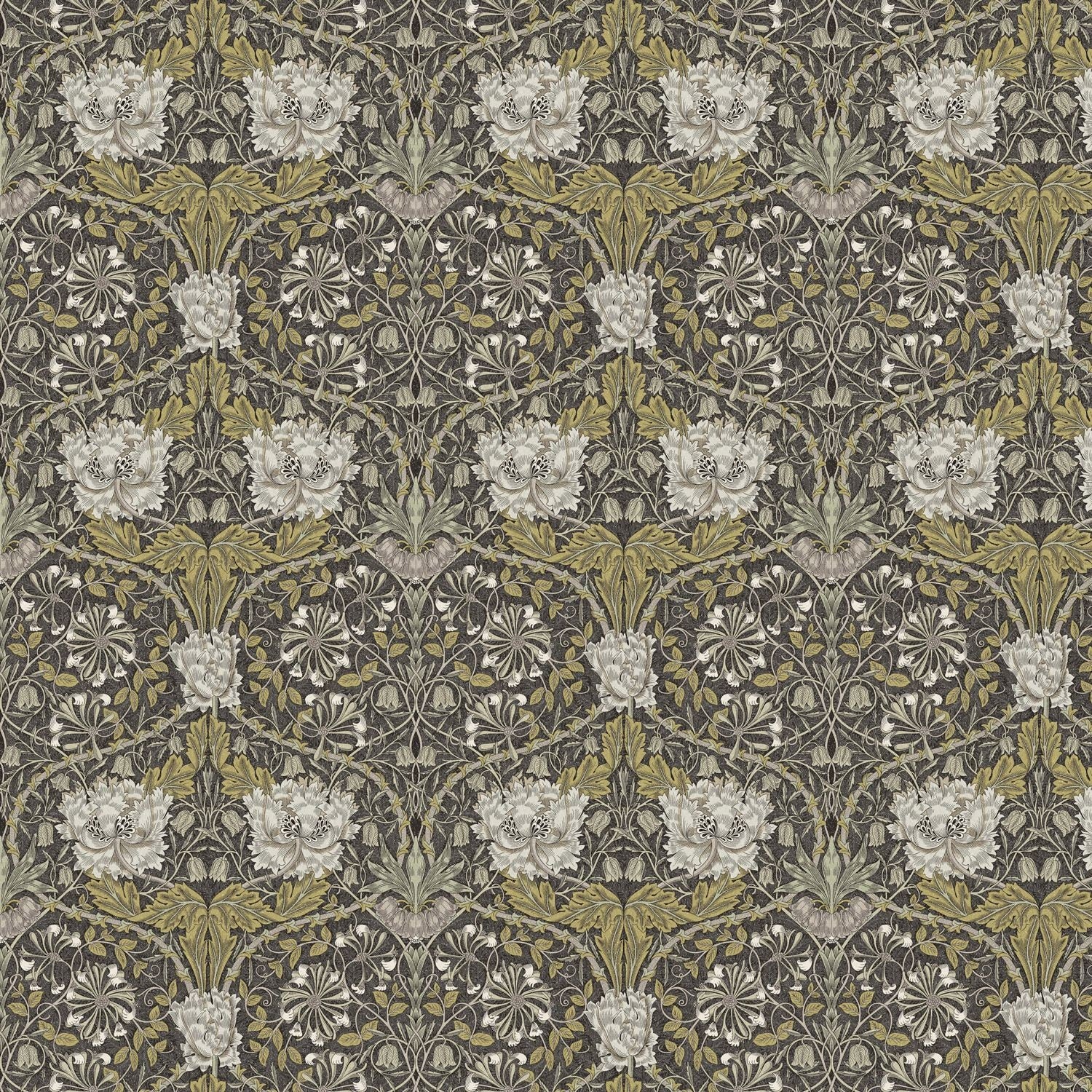William Morris Honeysuckle Mocha Tablecloth , Floral Tablecloth , Round Tablecloth , Square Tablecloth , Tablecloth UK