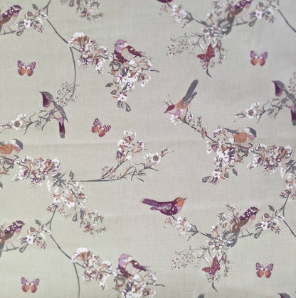 Beautiful Birds Floral Sage Green Tablecloth , Round Tablecloth , Square Tablecloth , Tablecloth UK