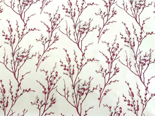 Laura Ashley Pussy Willow Cranberry Red Tablecloth, Round Tablecloth , Square Tablecloth , Rectangle Square Tablecloth UK