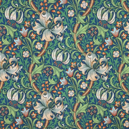 William Morris Golden Lily Coated Tablecloth , Water Resistant Tablecloths , Outdoor Tablecloth , Round Oval Rectangle Tablecloth