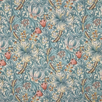 William Morris Coated Tablecloth Golden Lily, Water Resistant Outdoor, Round Oval Rectangle