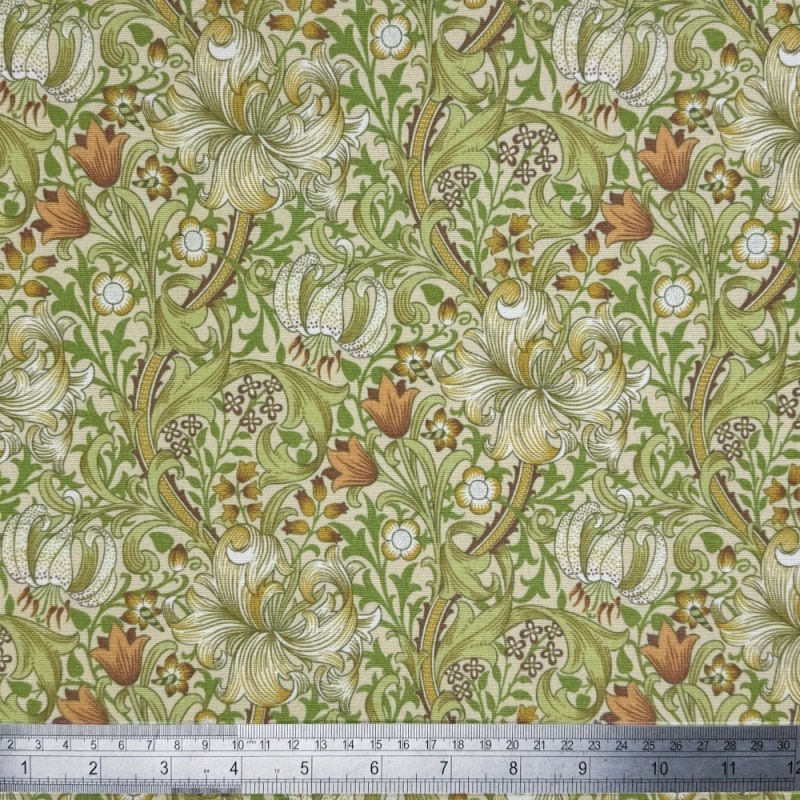 William Morris Golden Lily Coated Tablecloth , Water Resistant Tablecloths , Outdoor Tablecloth , Round Oval Rectangle Tablecloth