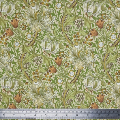 William Morris Golden Lily Coated Tablecloth , Water Resistant Tablecloths , Outdoor Tablecloth , Round Oval Rectangle Tablecloth