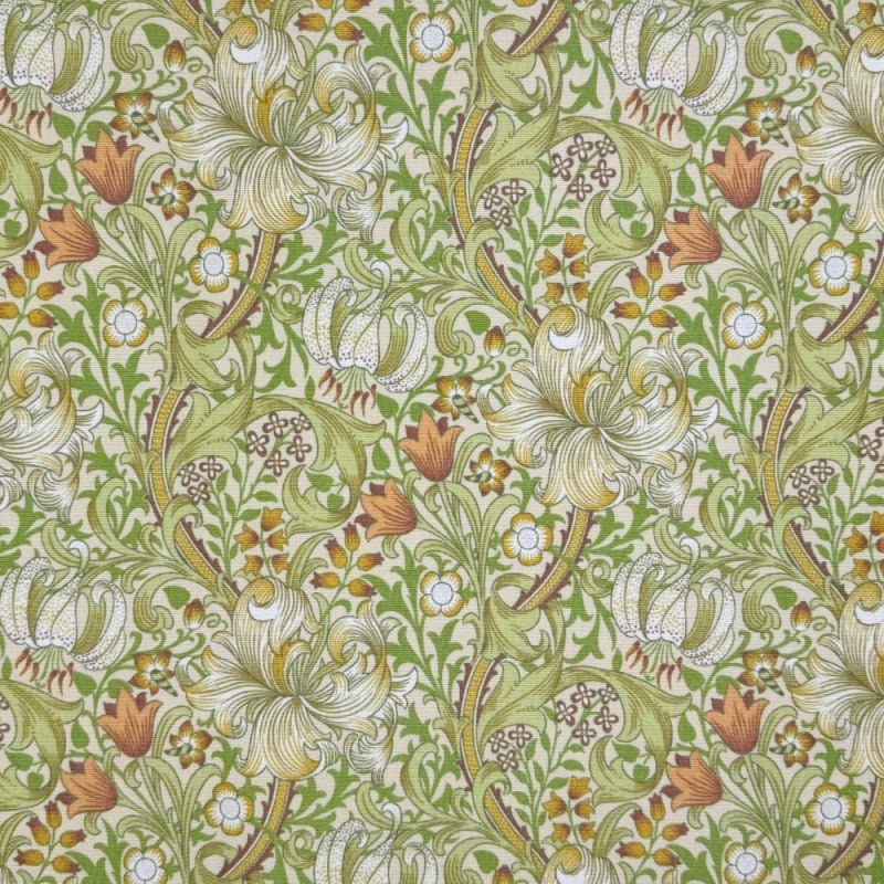 William Morris Golden Lily Coated Tablecloth , Water Resistant Tablecloths , Outdoor Tablecloth , Round Oval Rectangle Tablecloth
