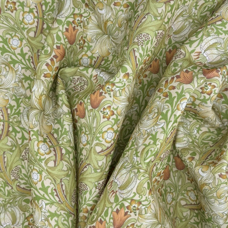 William Morris Golden Lily Coated Tablecloth , Water Resistant Tablecloths , Outdoor Tablecloth , Round Oval Rectangle Tablecloth