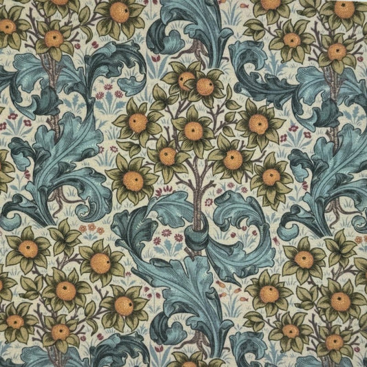 William Morris Azure Coated Tablecloth Orchid , Water Resistant Tablecloths , Outdoor Tablecloth , Round Oval Rectangle Tablecloth