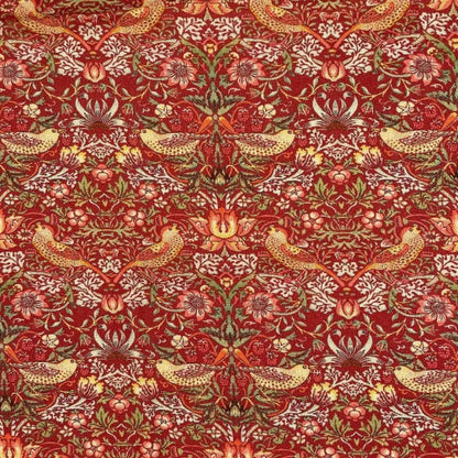 William Morris Strawberry Thief Crimson Red Tablecloth , Rectangle Tablecloth , Christmas Tablecloth , Round Tablecloth , Oval Tablecloth