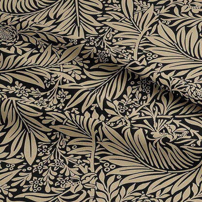 William Morris Larkspur Ebony Black Tablecloth , Rectangle Tablecloth , William Morris Tablecloth , Round Tablecloth , Oval Tablecloth