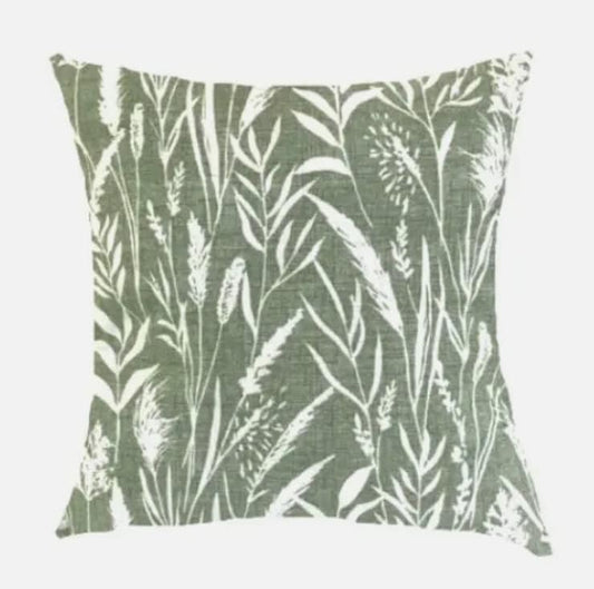 Wild Grasses Hemp Sage Green Cushion Cover , Throw Pillow , Scatter Cushions , Cushion Cover UK