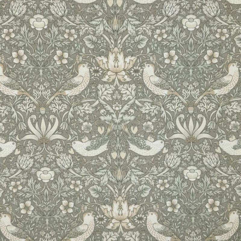 William Morris Coated Tablecloth Strawberry Thief Natural , Water Resistant Tablecloths , Outdoor Tablecloth , Round Oval Tablecloth
