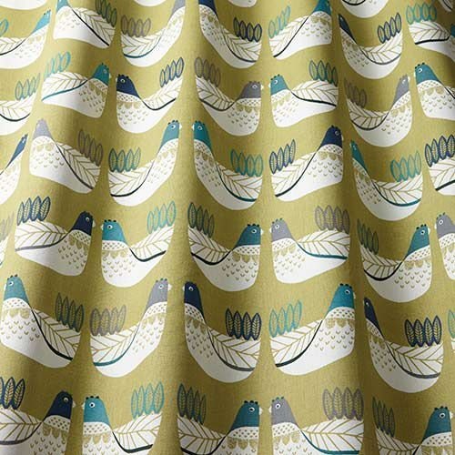 Cluck Cluck Hens Chicken Capri Green Cotton Tablecloth , Handmade Uk