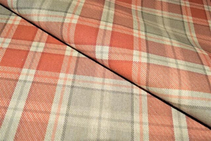 Highland Tartan Check Gingham Autumn Orange Tablecloth, Round Tablecloth , Square Tablecloth , Rectangle Square Tablecloth UK