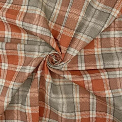 Highland Tartan Check Gingham Autumn Orange Tablecloth, Round Tablecloth , Square Tablecloth , Rectangle Square Tablecloth UK