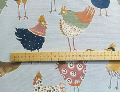 Harriet Colonial Blue Chicken Hens Cushion Cover , Throw Pillow , Scatter Cushions , Cushion Cover UK