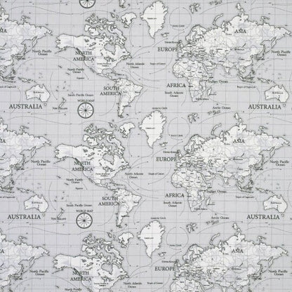 World Atlas Map Grey Tablecloth , Round Tablecloth , Square Tablecloth , Rectangle Square Tablecloth UK