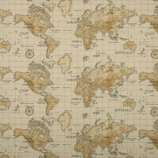 World Atlas Map Beige Brown Tablecloth , Round Tablecloth , Square Tablecloth , Rectangle Square Tablecloth UK