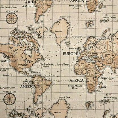 World Atlas Map Beige Brown Tablecloth , Round Tablecloth , Square Tablecloth , Rectangle Square Tablecloth UK