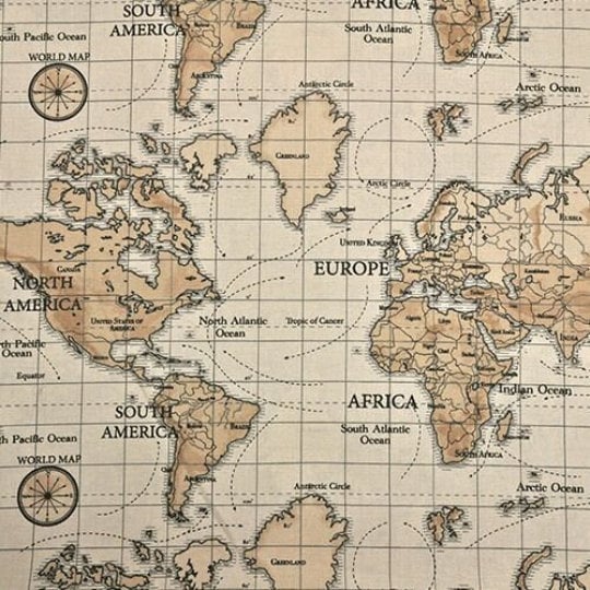 World Atlas Map Beige Brown Tablecloth , Round Tablecloth , Square Tablecloth , Rectangle Square Tablecloth UK