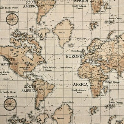 World Atlas Map Beige Brown Tablecloth , Round Tablecloth , Square Tablecloth , Rectangle Square Tablecloth UK