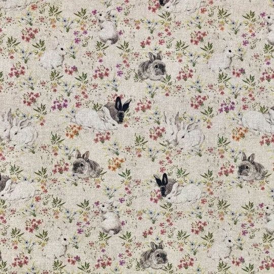 Bunny Rabbits Tablecloth , Easter Tablecloth , Floral Tablecloth , Tablecloth UK , Oval Tablecloth