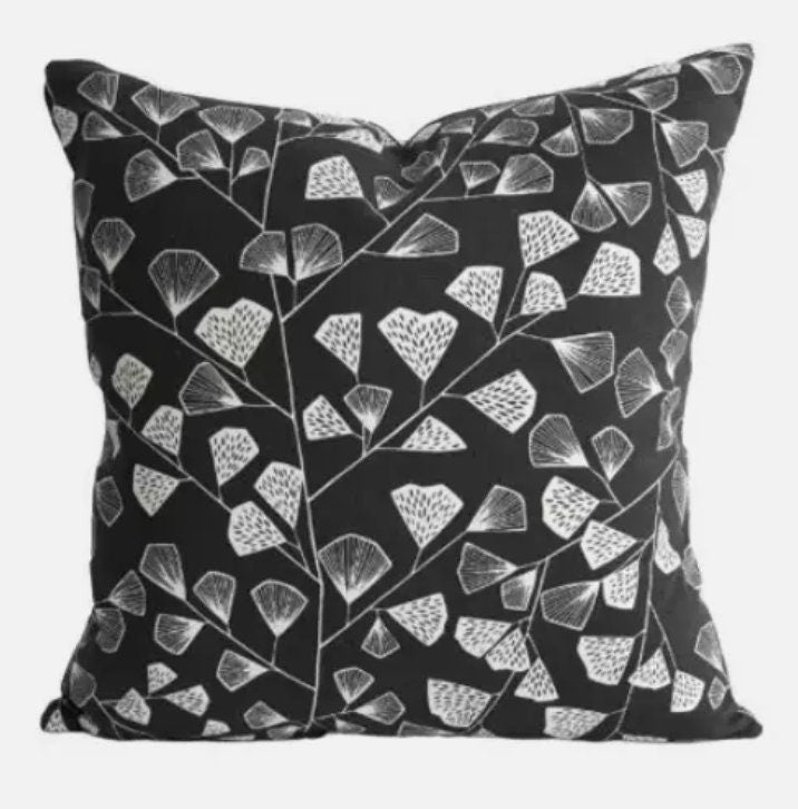MissPrint Fern Nightfrost Black White Cushion Cover , Throw Pillow , Scatter Cushions , Cushion Cover UK