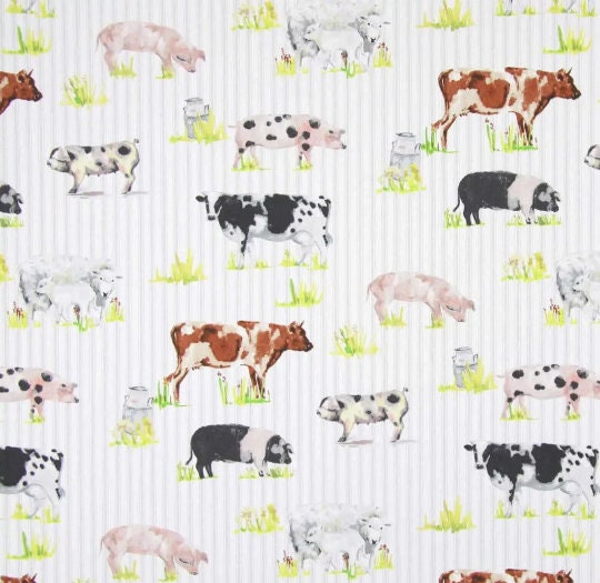 Farmyard Animals Cow Pigs Tablecloth, Round Tablecloth , Square Tablecloth , Rectangle Square Tablecloth UK