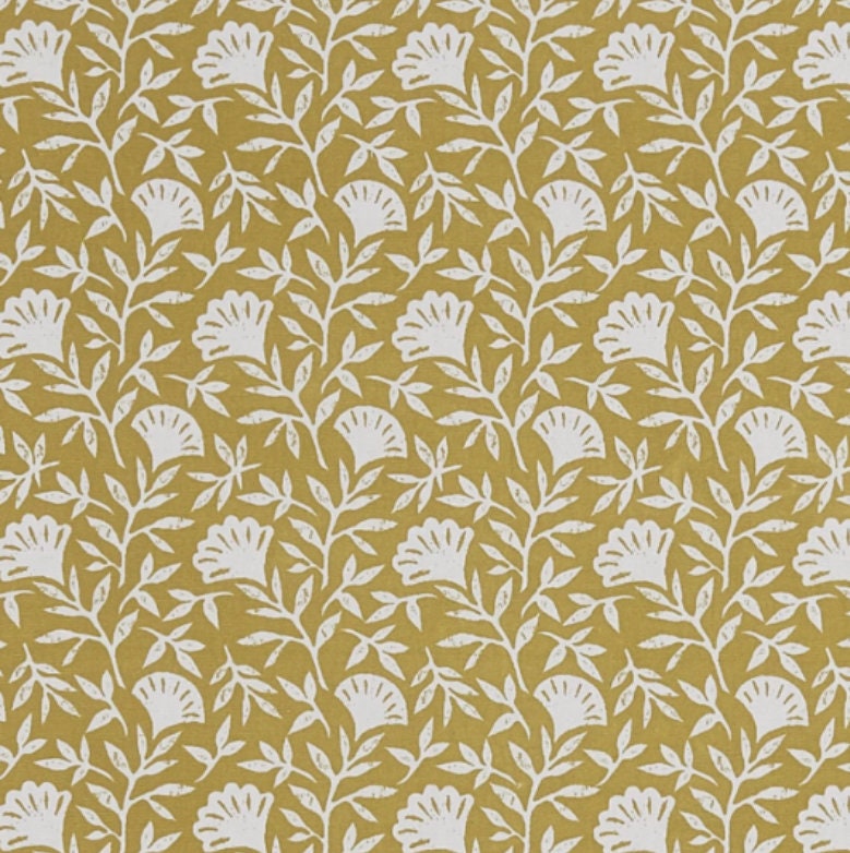 Melby Floral Ochre Yellow Cushion Cover , Throw Pillow , Scatter Cushions , Cushion Cover UK