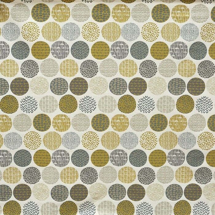 Casa Circle Geometric Ochre Mustard Yellow Grey Cushion Cover , Throw Pillow , Scatter Cushions , Cushion Cover UK