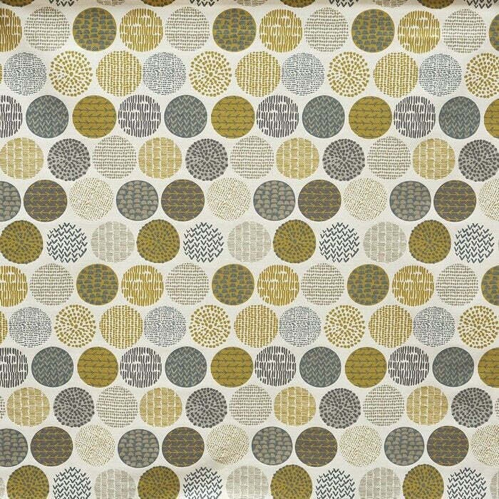 Casa Circle Geometric Ochre Mustard Yellow Grey Cushion Cover , Throw Pillow , Scatter Cushions , Cushion Cover UK