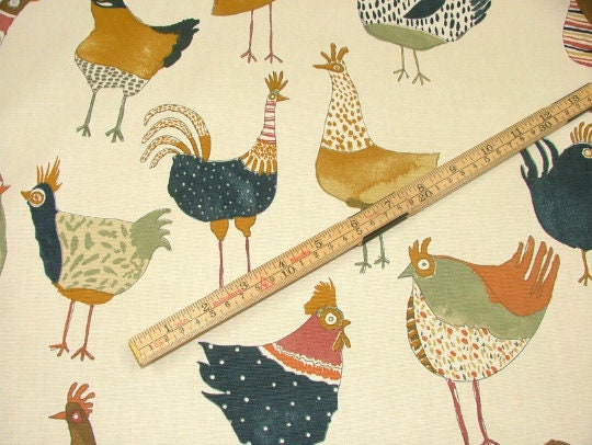 Harriet Vintage Chicken Hens Cushion Cover , Throw Pillow , Scatter Cushions , Cushion Cover UK